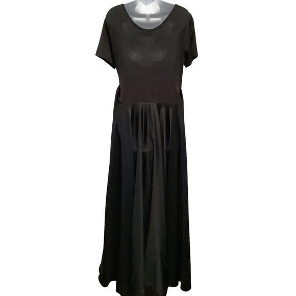 CDC EVENING CAREN DESIREE COMPANY BLACK SATIN FORMAL GOWN 10 - Picture 7 of 11